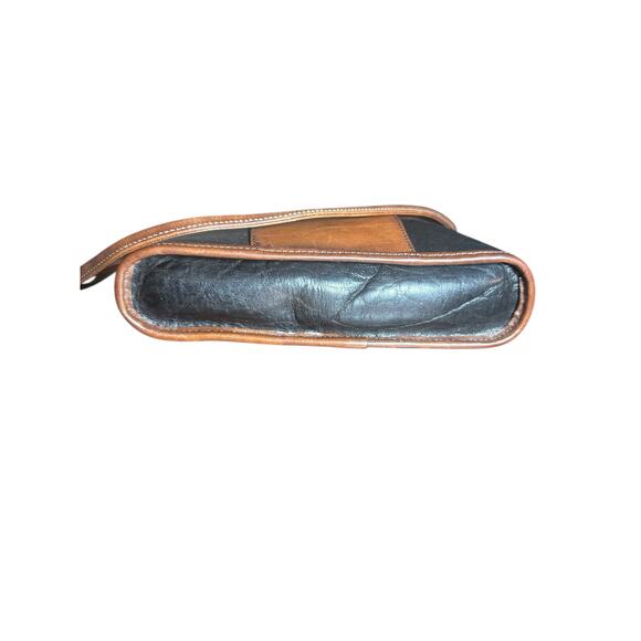 Brahmin Leather crossbody bag brown and black leather vintage - Picture 3 of 9